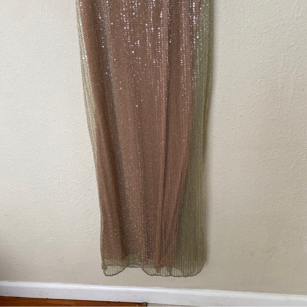 LIMITED EDITION House of CB 'Alondra' Cafe Au Lait Beaded Maxi Dress NWOT size L - Picture 12 of 16